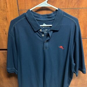 Tommy Bahama Navy Polo with Red Logo